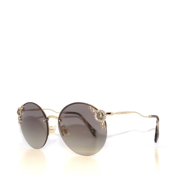 Miu Miu MiuMiu 52T 52 WO4-3M1 Gold Gray Gradient Sunglasses MU52TS - Picture 1 of 5